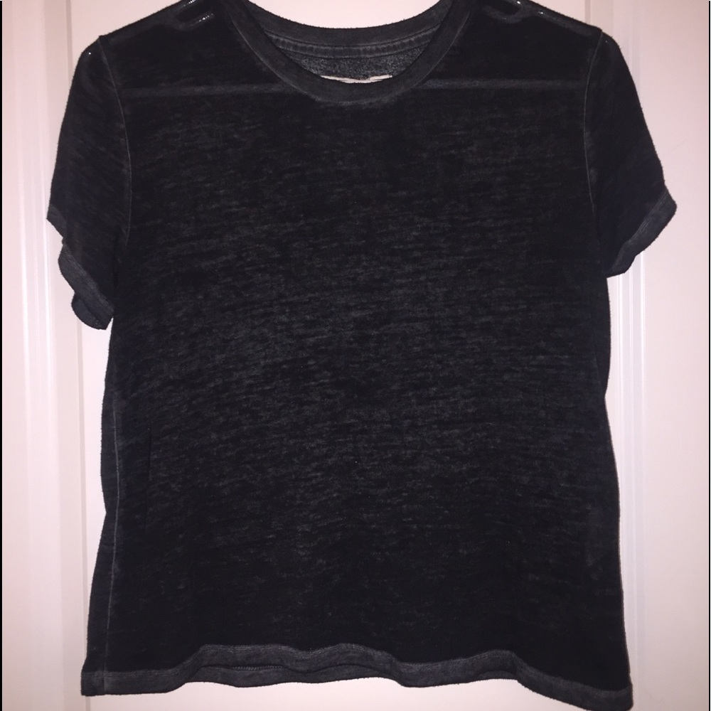 abercrombie & fitch sheer black top